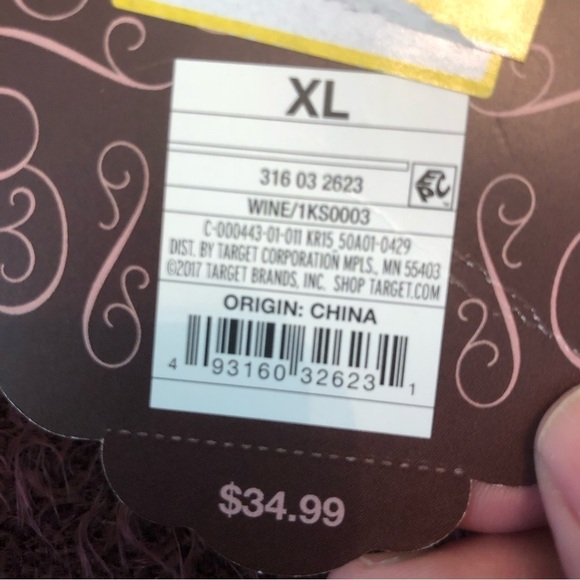 NWT Knox Rose Wine Purple Embroidered Open Fuzzy Cardigan Sweater Womens Size XL - Picture 7 of 12